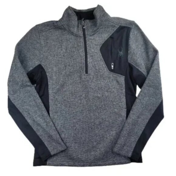 Spyder Raider Quarter Zip Pull Over Mens Size Small Performance Fleece NWT - Picture 2 of 9
